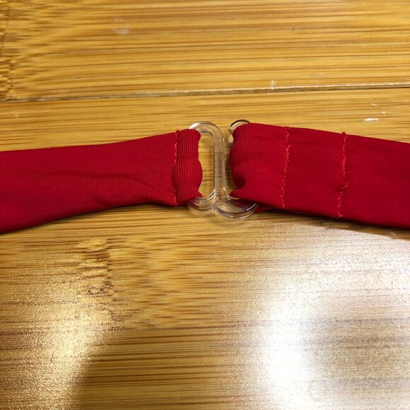 AB Lambdin Red Halter Pinup Swim suit built in Girdle Betty Grable  Marilyn - Picture 4 of 11